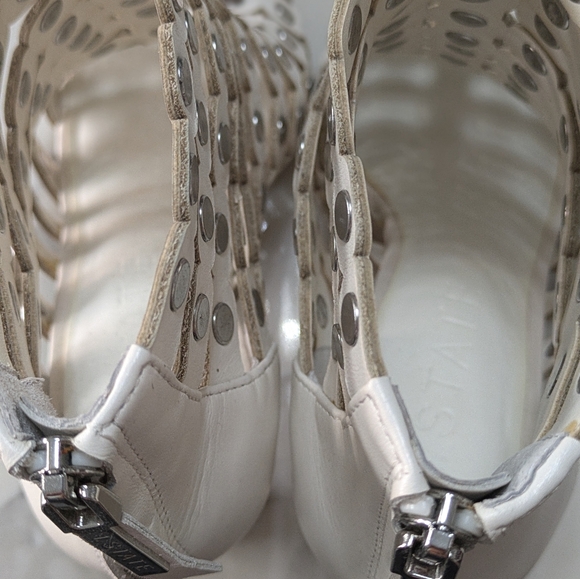 1. State New White Leather Booties Size 6.5 - Picture 3 of 8